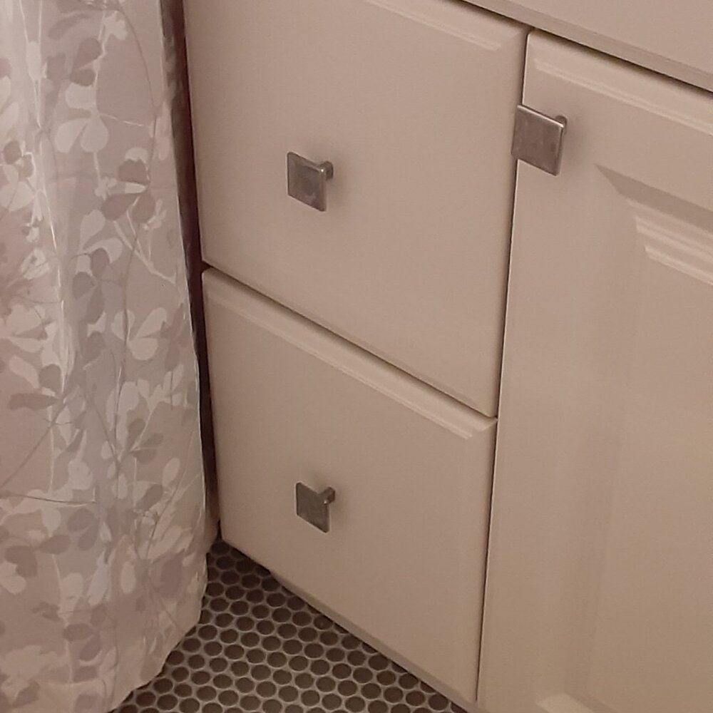 Square Chrome Dresser/ Cabinet  Knobs - 22pcs